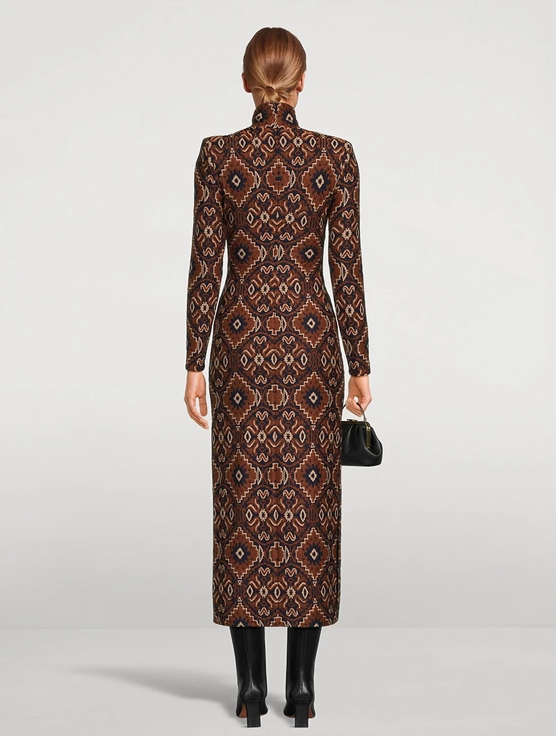Midi Dress Medallion Print