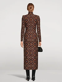 Midi Dress Medallion Print