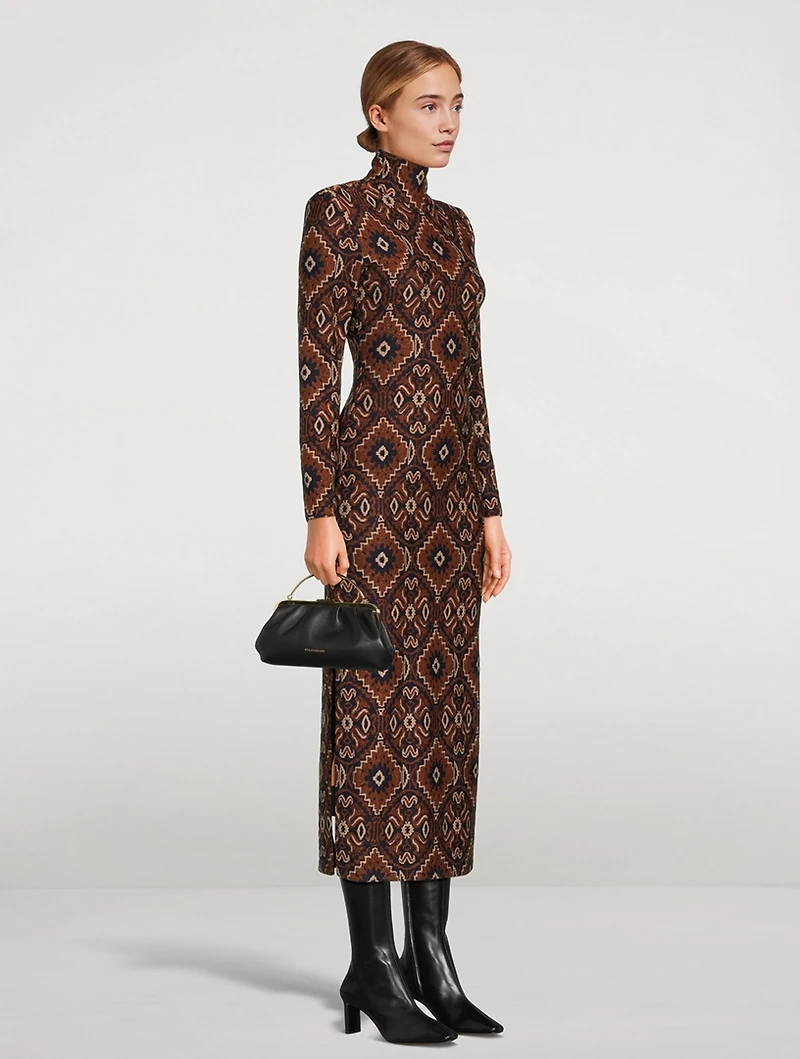 Midi Dress Medallion Print
