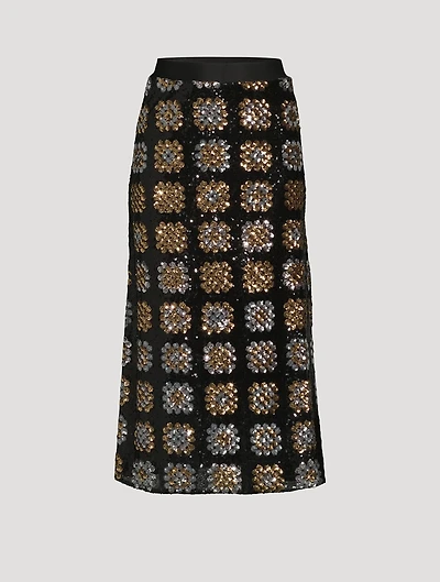 Sequin Midi Skirt