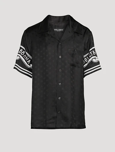 Silk Camp Shirt Bandana Print