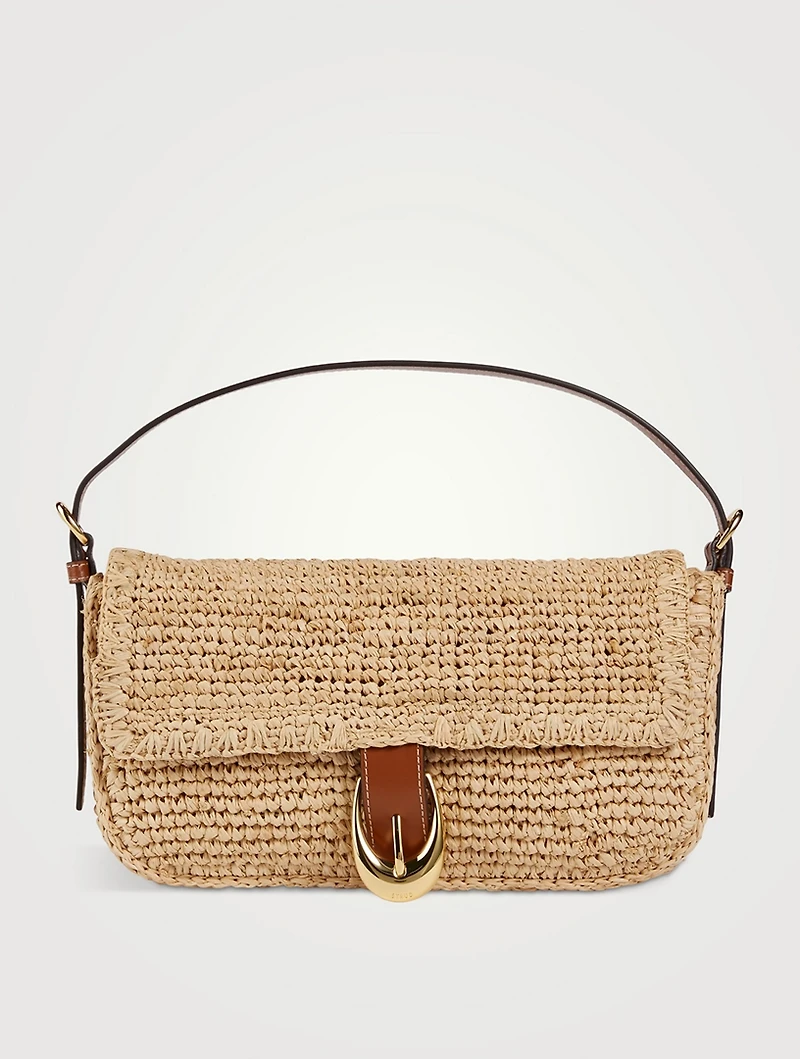 Harlow Raffia Baguette