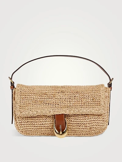 Harlow Raffia Baguette