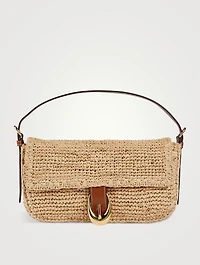 Harlow Raffia Baguette