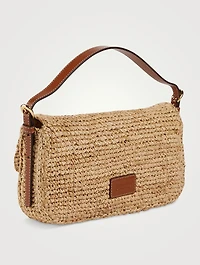 Harlow Raffia Baguette