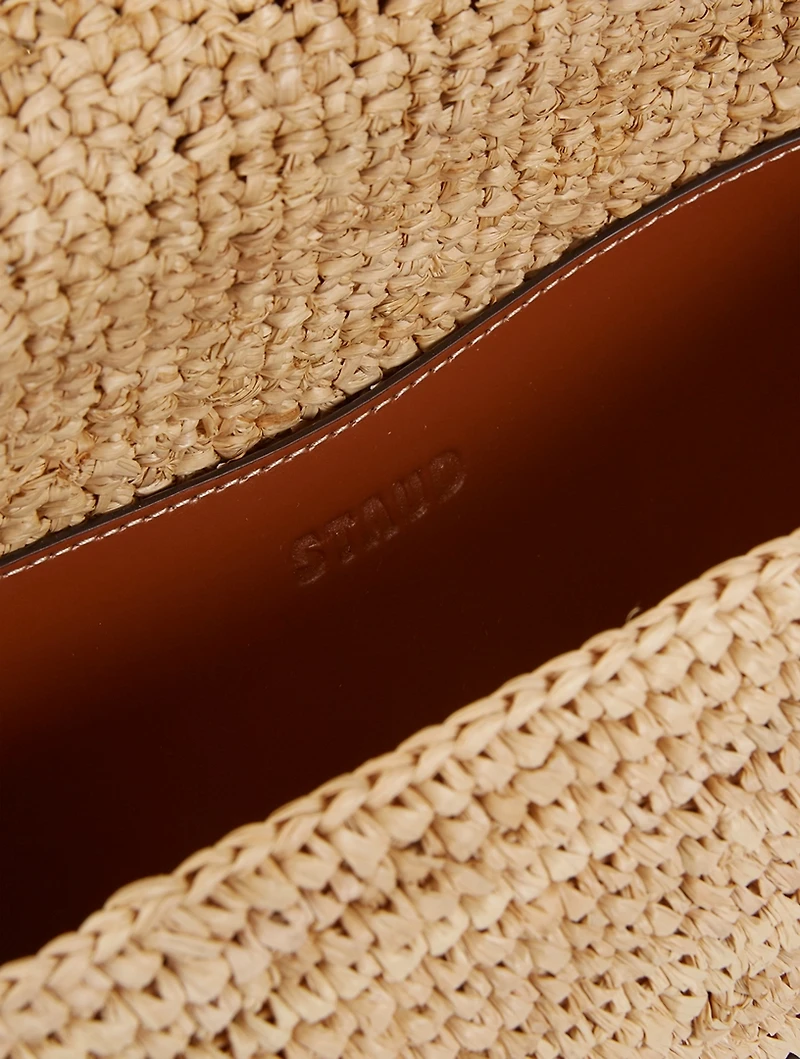 Harlow Raffia Baguette