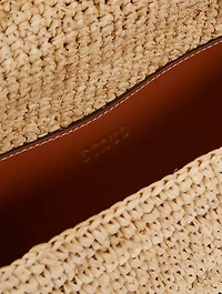 Harlow Raffia Baguette