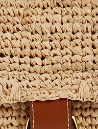 Harlow Raffia Baguette