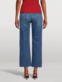 Mid Rambler Zip Ankle Fray Straight-Leg Jeans