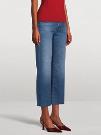 Mid Rambler Zip Ankle Fray Straight-Leg Jeans