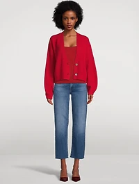 Mid Rambler Zip Ankle Fray Straight-Leg Jeans