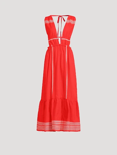 Lelisa Cotton V-Neck Dress
