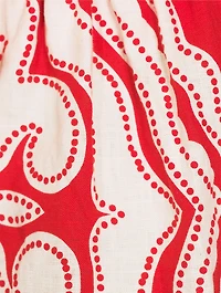 Gete Printed Linen Triangle Dress