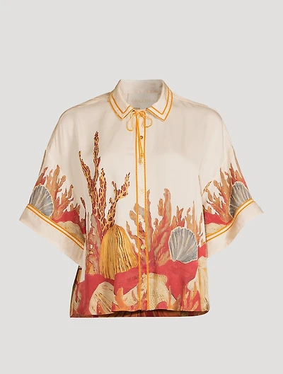 Kimono Top Ocean Floor Print