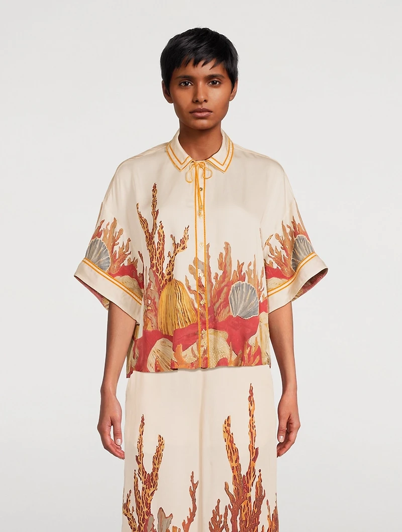 Kimono Top Ocean Floor Print