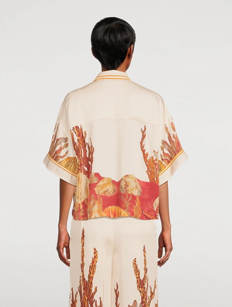 Kimono Top Ocean Floor Print