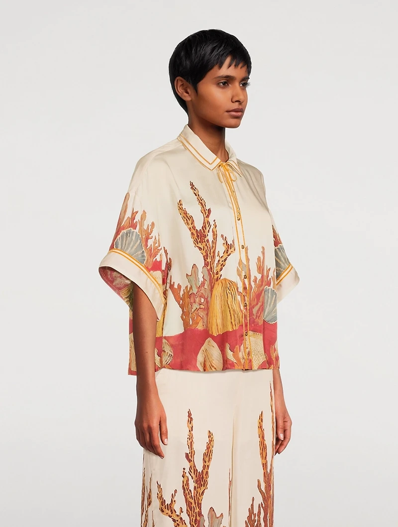 Kimono Top Ocean Floor Print