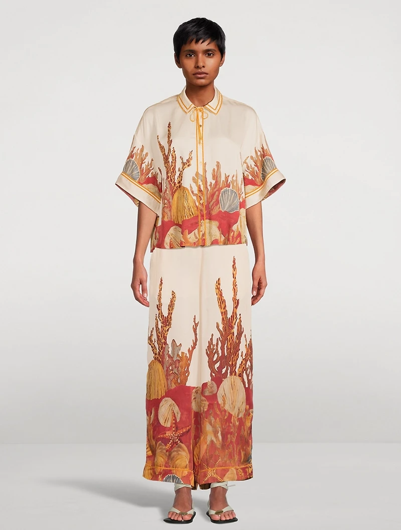 Kimono Top Ocean Floor Print