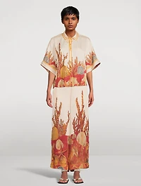 Kimono Top Ocean Floor Print