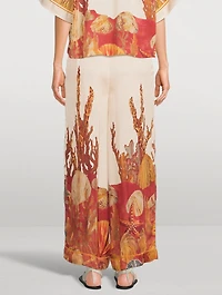 Palazzo Pants  Ocean Floor Print