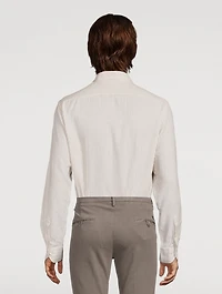Lano Cotton And Wool Shirt Stripe Print