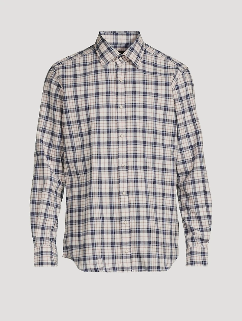 Livio Cotton Shirt Plaid Print