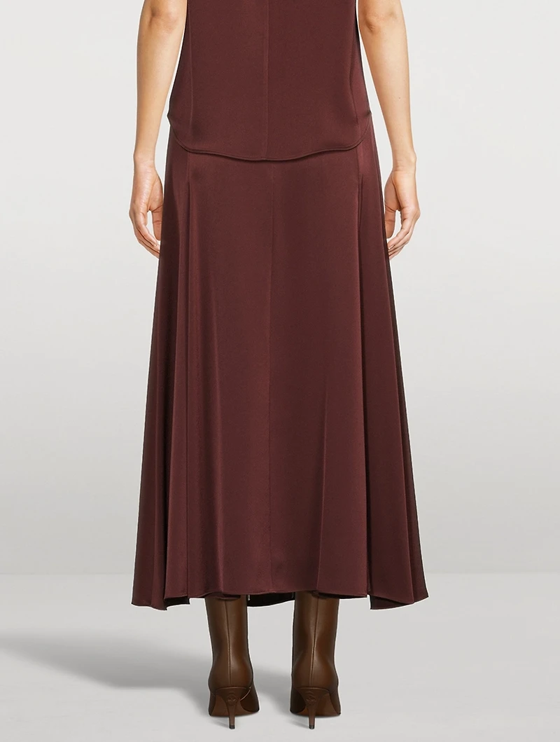 Crêpe Midi Skirt