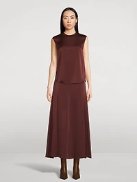 Crêpe Midi Skirt