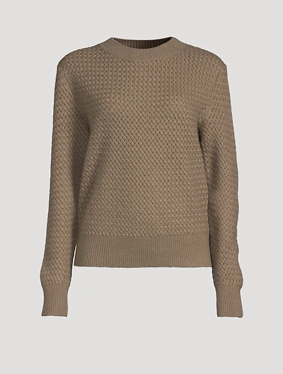 Waffle-Knit Cashmere Sweater