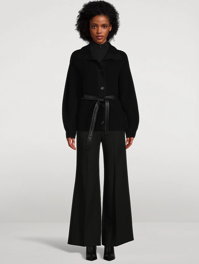 Belted Wool Cardigan