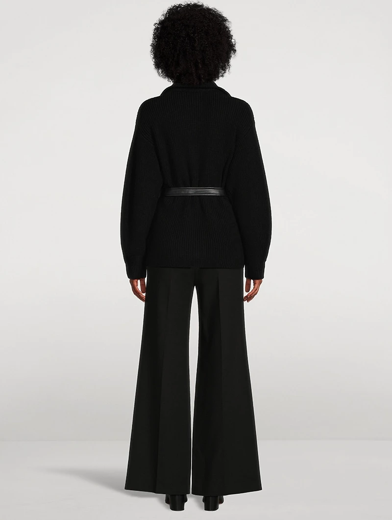 Belted Wool Cardigan
