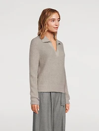 Wool Cashmere Polo Sweater