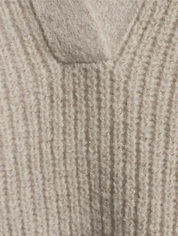 Wool Cashmere Polo Sweater