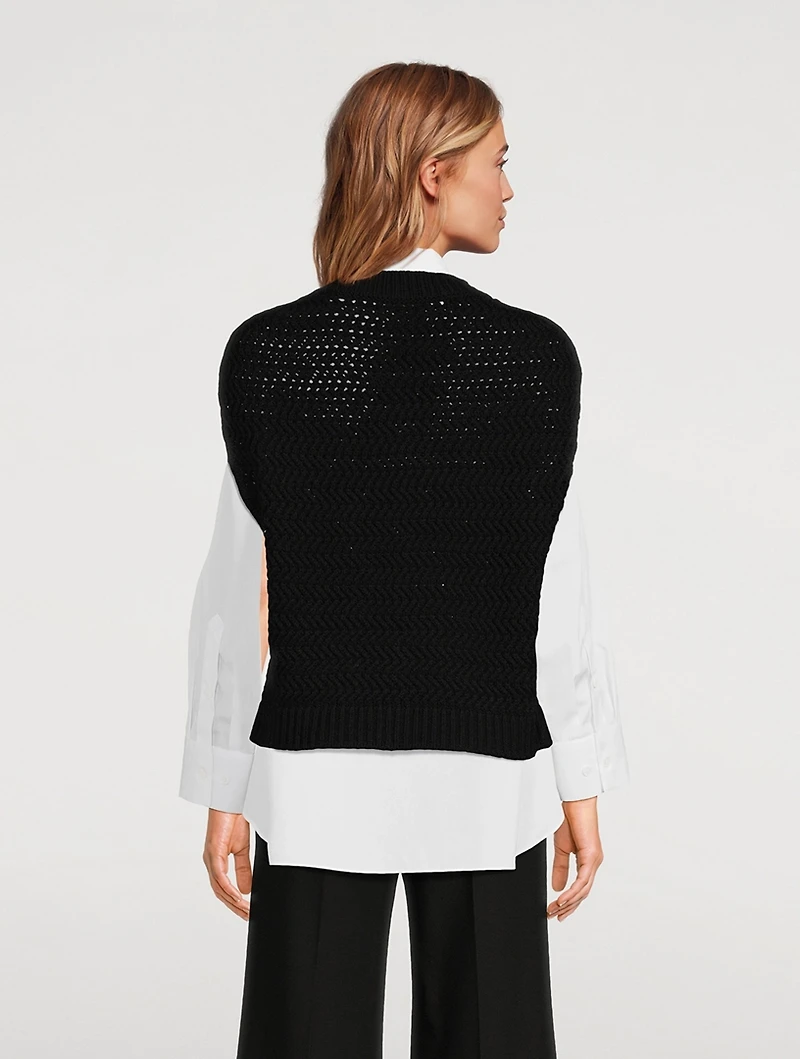 Wool Cashmere Sweater Vest