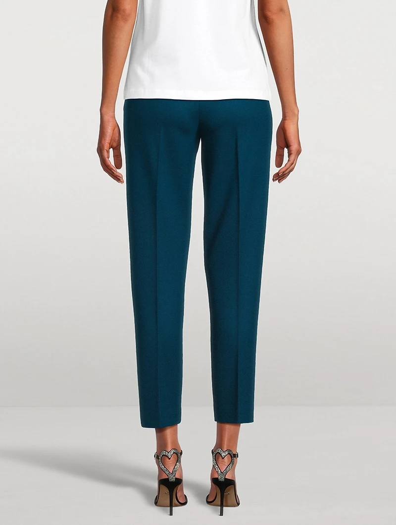Wool Flannel Slim Trousers