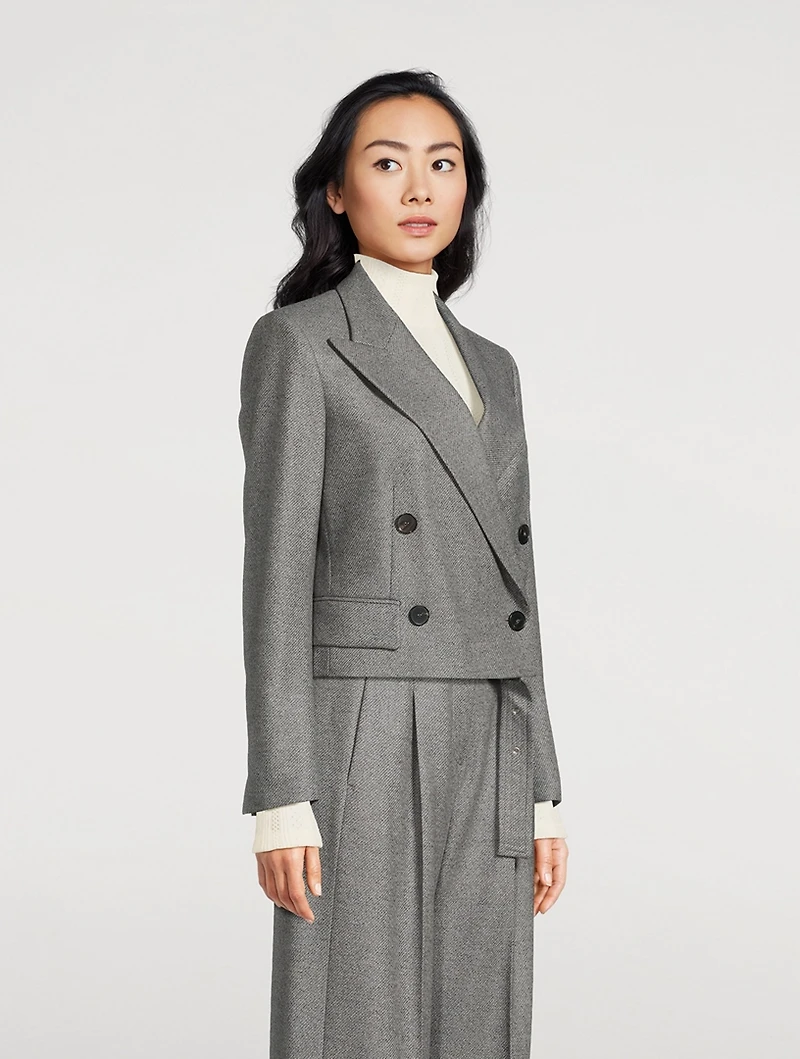 Spencer Double-Breasted Wool Blazer