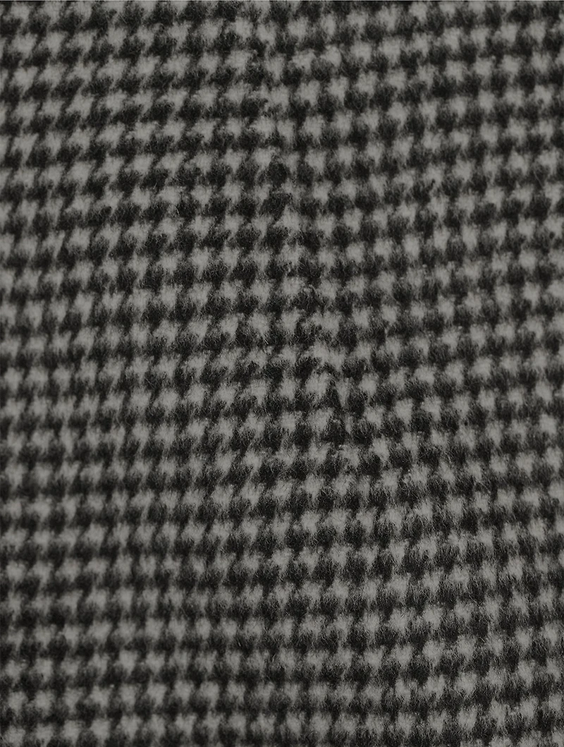 Houndstooth Wool Mini Skirt