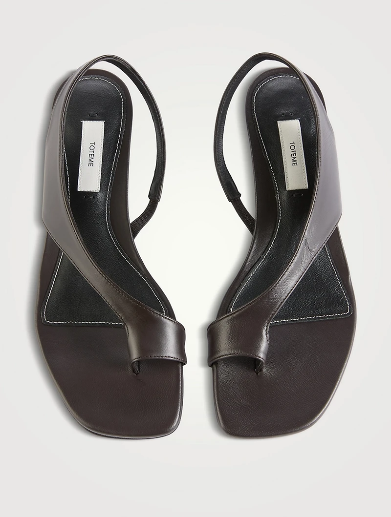Leather Slingback Sandals