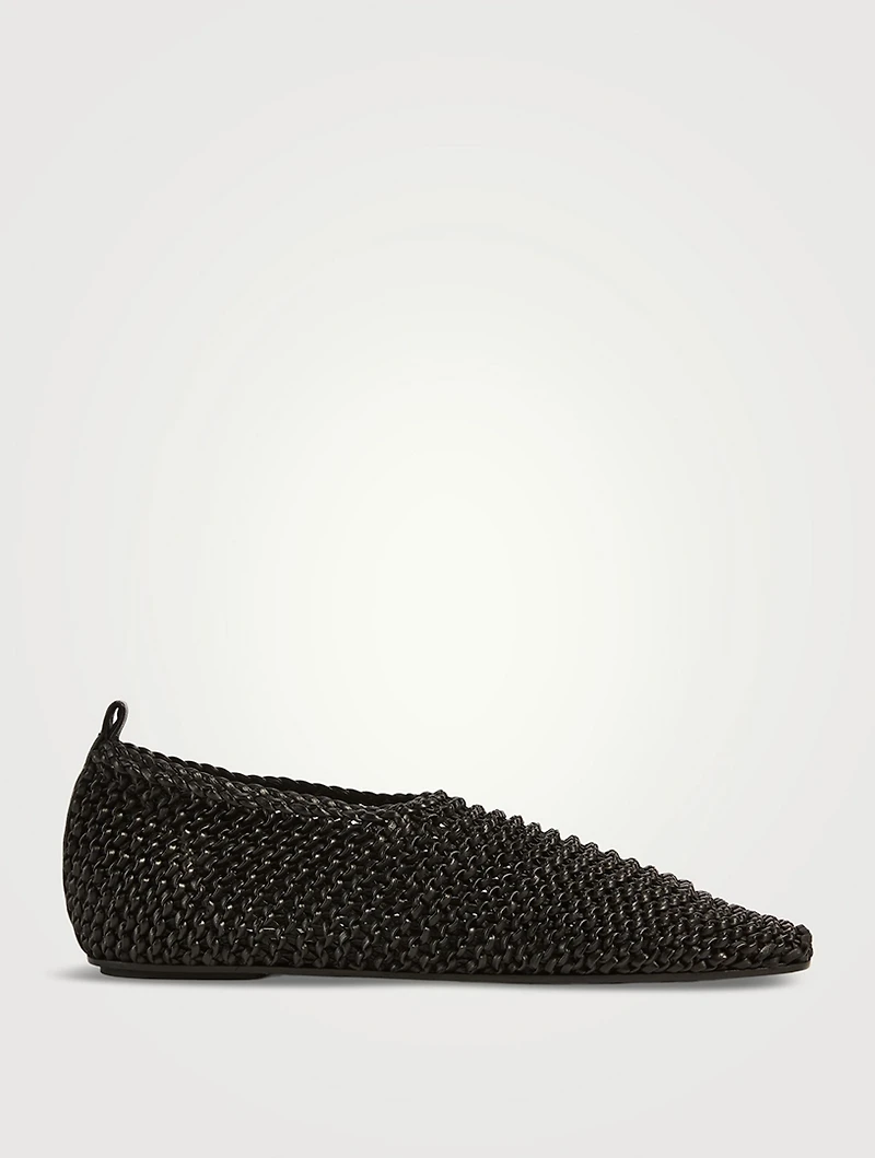 Woven Leather Ballerinas