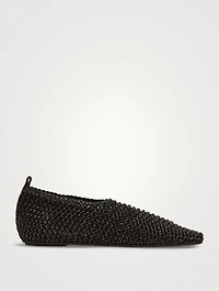 Woven Leather Ballerinas