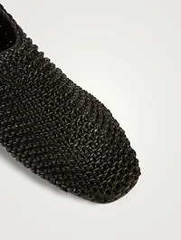 Woven Leather Ballerinas