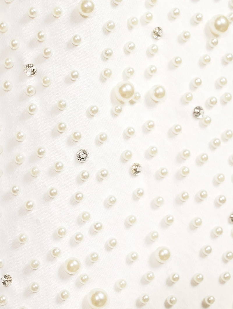 The Pearl Embellished Barrel-Leg Jeans