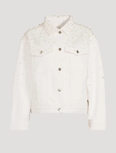 The Pearl Embellished Denim Jacket