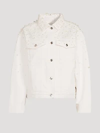 The Pearl Embellished Denim Jacket