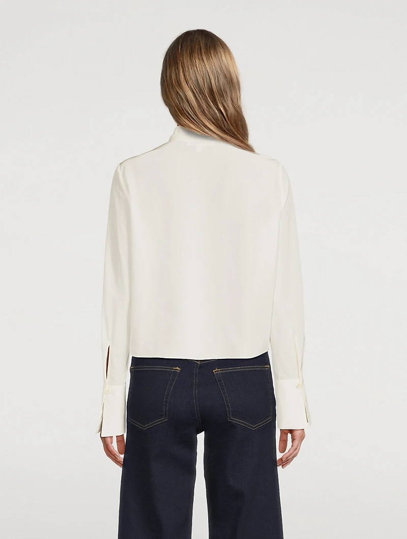 Wrap-Front Silk Blouse