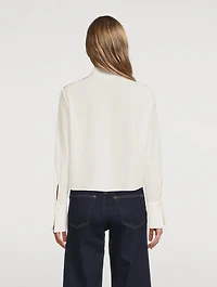 Wrap-Front Silk Blouse