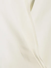 Wrap-Front Silk Blouse