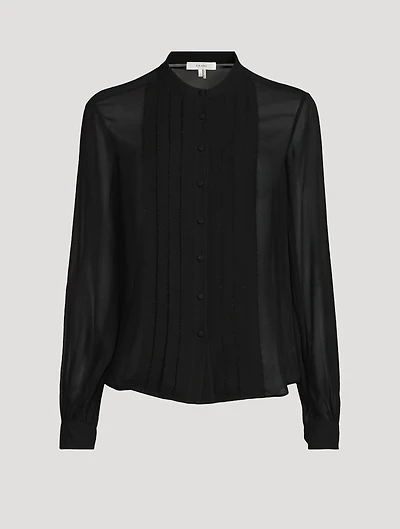 Sheer Silk Tuxedo Shirt