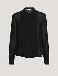 Sheer Silk Tuxedo Shirt