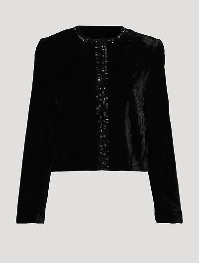 Embellished Velvet Jacket